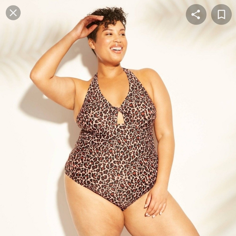 Kona Sol Twist Front Swimsuit Sz 20W NWT
